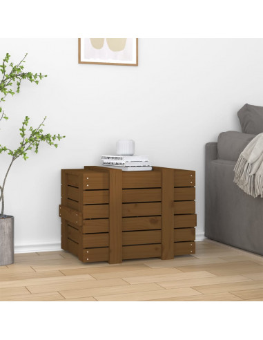 Contenitore Portaoggetti Miele 58x40,5x42cm Legno Massello Pino