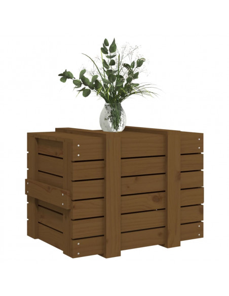 Contenitore Portaoggetti Miele 58x40,5x42cm Legno Massello Pino