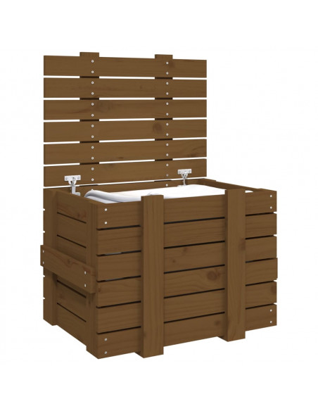 Contenitore Portaoggetti Miele 58x40,5x42cm Legno Massello Pino