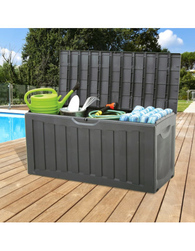 Contenitore Portaoggetti Nero 118x53x57 cm in Polipropilene