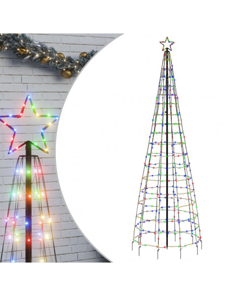 Illuminazione Albero di Natale Picchetti 570LED Colorato 300cm
