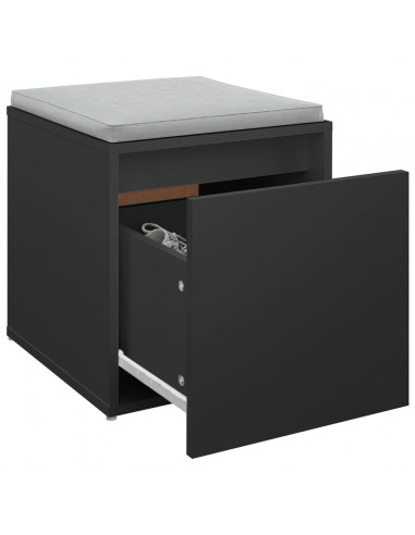 Cassetto Contenitore Nero 40,5x40x40 cm in Legno Multistrato