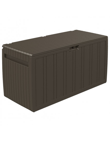 Baule Mobile Contenitore Cuscini Marrone 117x45,5x57,5 cm 270 L