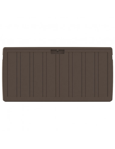 Baule Mobile Contenitore Cuscini Marrone 117x45,5x57,5 cm 270 L