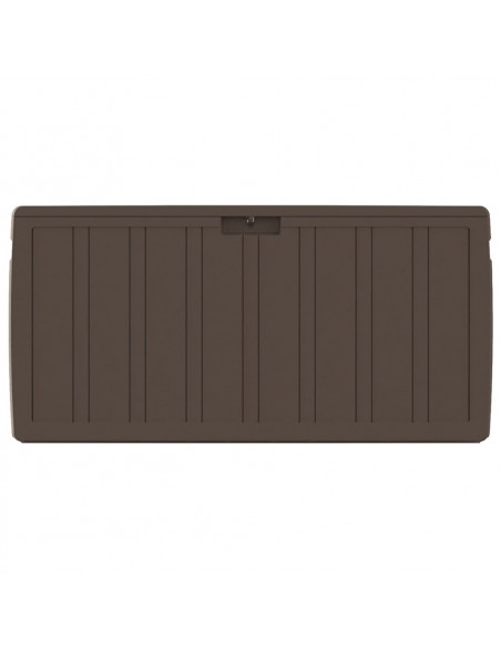 Baule Mobile Contenitore Cuscini Marrone 117x45,5x57,5 cm 270 L