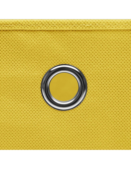Contenitori 4 pz in Tessuto non Tessuto 28x28x28 cm Giallo