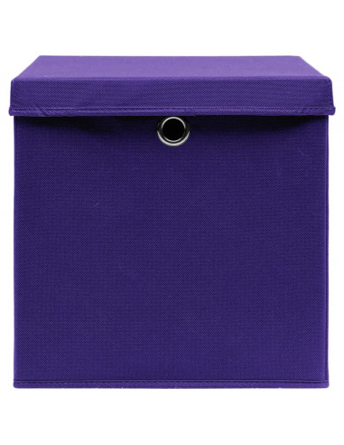 Contenitori con Coperchi 4 pz 28x28x28 cm Viola
