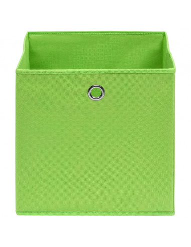 Contenitori 4 pz in Tessuto non Tessuto 28x28x28 cm Verde