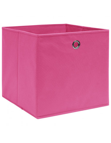 Contenitori 10 pz in Tessuto non Tessuto 28x28x28 cm Rosa