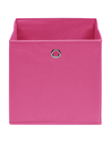 Contenitori 10 pz in Tessuto non Tessuto 28x28x28 cm Rosa