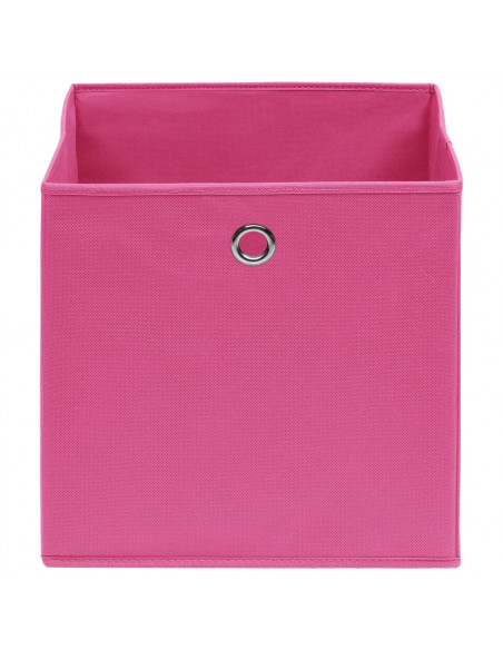 Contenitori 10 pz in Tessuto non Tessuto 28x28x28 cm Rosa