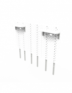 DEZCTOP DESK PANNELLI KIT 3 PEZZI PER SCRIVANIA 120 OAK AC-BFTDB3X-SW1 SNOW