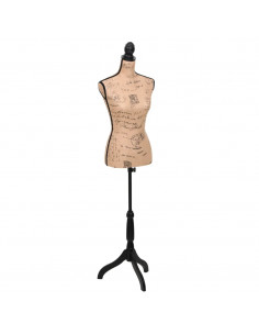 Busto Sartoriale Donna Marrone Nero Manichino in Iuta 2