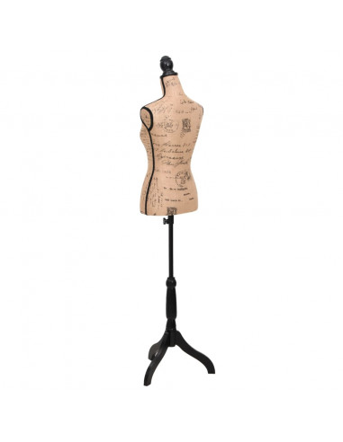 Busto Sartoriale Donna Marrone Nero Manichino in Iuta