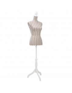 Busto Sartoriale Donna Manichino in Tessuto con Strisce 2