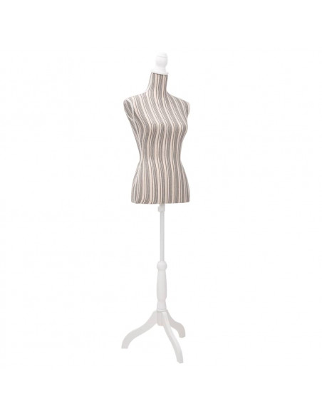 Busto Sartoriale Donna Manichino in Tessuto con Strisce