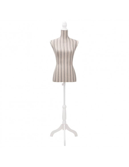 Busto Sartoriale Donna Manichino in Tessuto con Strisce