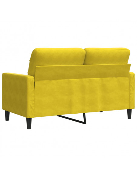 Divano a 2 Posti giallo 120 cm in Velluto