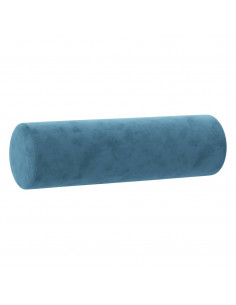 Divano a 3 Posti con Cuscini Blu 180 cm in Velluto