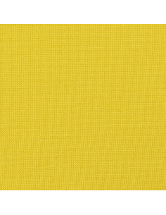 Divano a 3 Posti con Poggiapiedi Giallo Chiaro 180cm in Tessuto