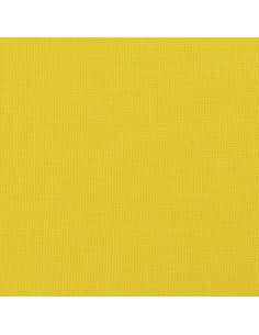 Divano a 3 Posti con Poggiapiedi Giallo Chiaro 180cm in Tessuto