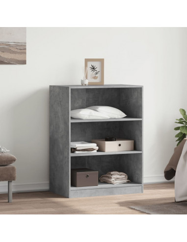 Armadio Grigio Cemento 77x48x102 cm in Legno Multistrato