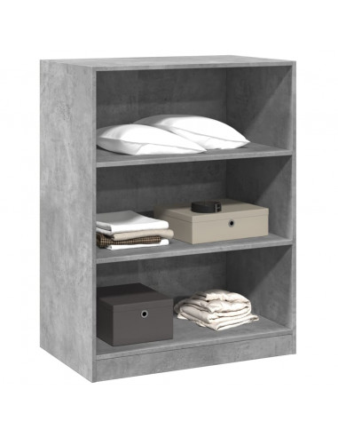 Armadio Grigio Cemento 77x48x102 cm in Legno Multistrato