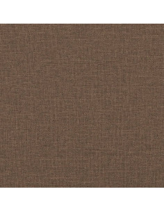 Divano a 3 Posti con Poggiapiedi Marrone 180 cm in Tessuto