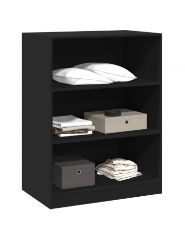 Armadio Nero 77x48x102 cm in Legno Multistrato