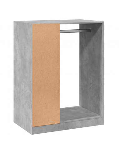 Armadio Grigio Cemento 77x48x102 cm in Legno Multistrato
