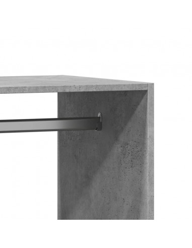 Armadio Grigio Cemento 77x48x102 cm in Legno Multistrato
