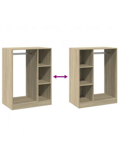 Armadio Rovere Sonoma 77x48x102 cm in Legno Multistrato