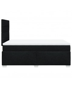 Giroletto a Molle con Materasso Nero 120x190 cm in Tessuto