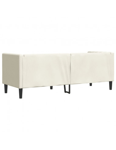 Divano Chesterfield con Rinforzi 3 Posti Crema in Velluto