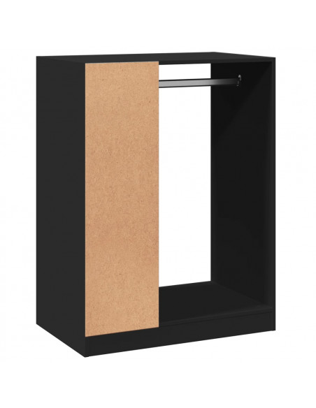 Armadio Nero 77x48x102 cm in Legno Multistrato