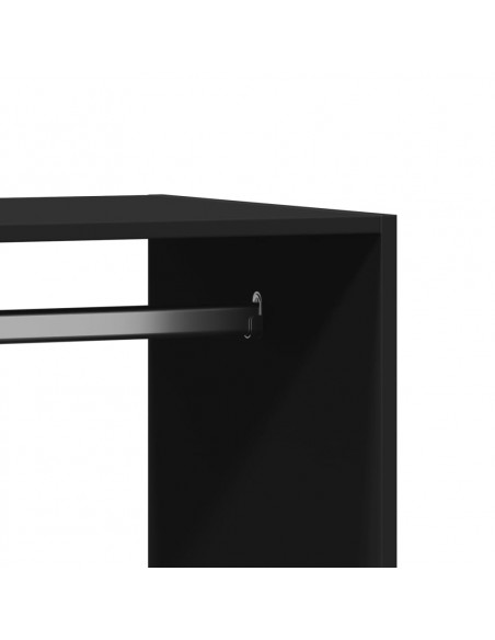 Armadio Nero 77x48x102 cm in Legno Multistrato