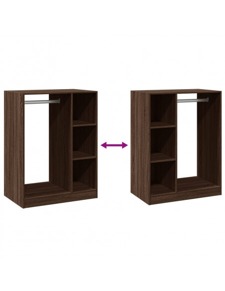 Armadio Marrone Sonoma 77x48x102 cm in Legno Multistrato