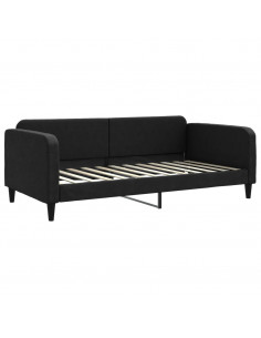 Divano Letto con Letto Estraibile Nero 100x200 cm in Tessuto