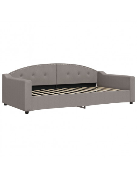 Divano Letto con Letto Estraibile Tortora 100x200 cm in Tessuto