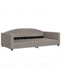 Divano Letto con Letto Estraibile Tortora 100x200 cm in Tessuto