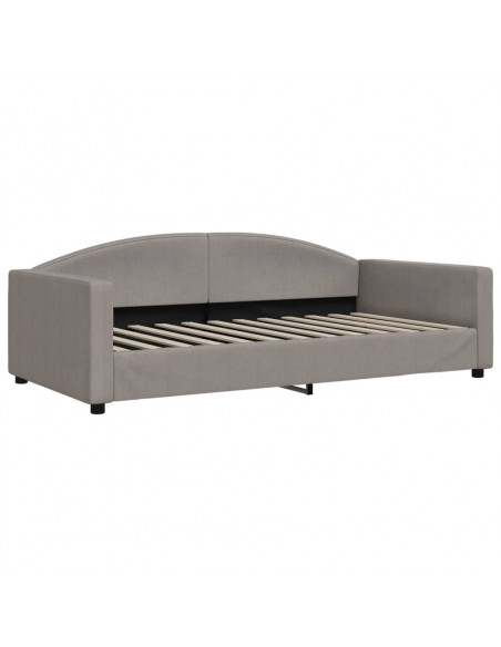 Divano Letto con Letto Estraibile Tortora 100x200 cm in Tessuto