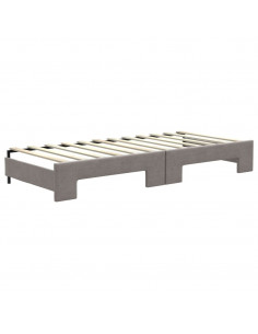 Divano Letto con Letto Estraibile Tortora 80x200 cm Tessuto