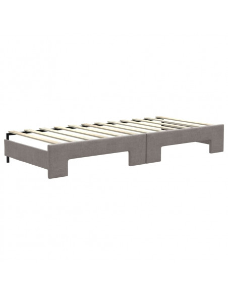 Divano Letto con Letto Estraibile Tortora 80x200 cm Tessuto