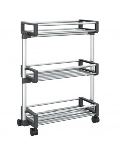 Carrello Portaoggetti 59x20x75 cm in Alluminio 2