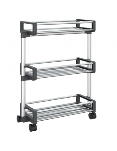 Carrello Portaoggetti 59x20x75 cm in Alluminio