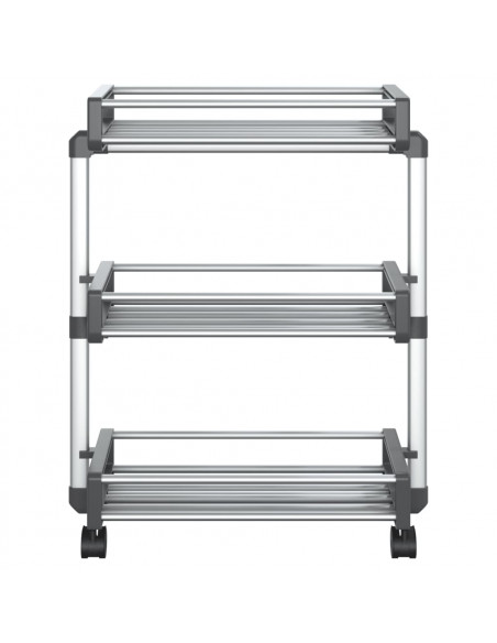 Carrello Portaoggetti 59x20x75 cm in Alluminio