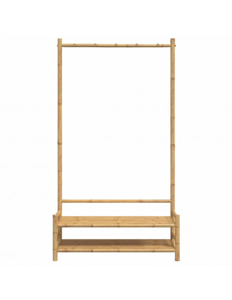 Appendiabiti con Ripiani 103x40x183 cm in Bambù