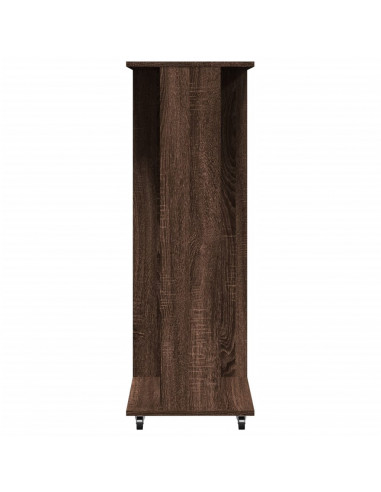 Armadio con Ruote Rovere Marrone 102x38x110cm Legno Multistrato