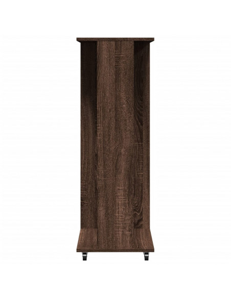 Armadio con Ruote Rovere Marrone 102x38x110cm Legno Multistrato