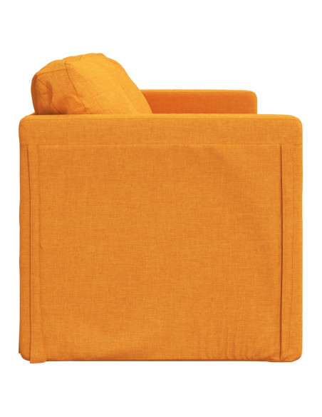 Divano Letto da Terra 2 in 1 Giallo Scuro 112x174x55 cm Tessuto